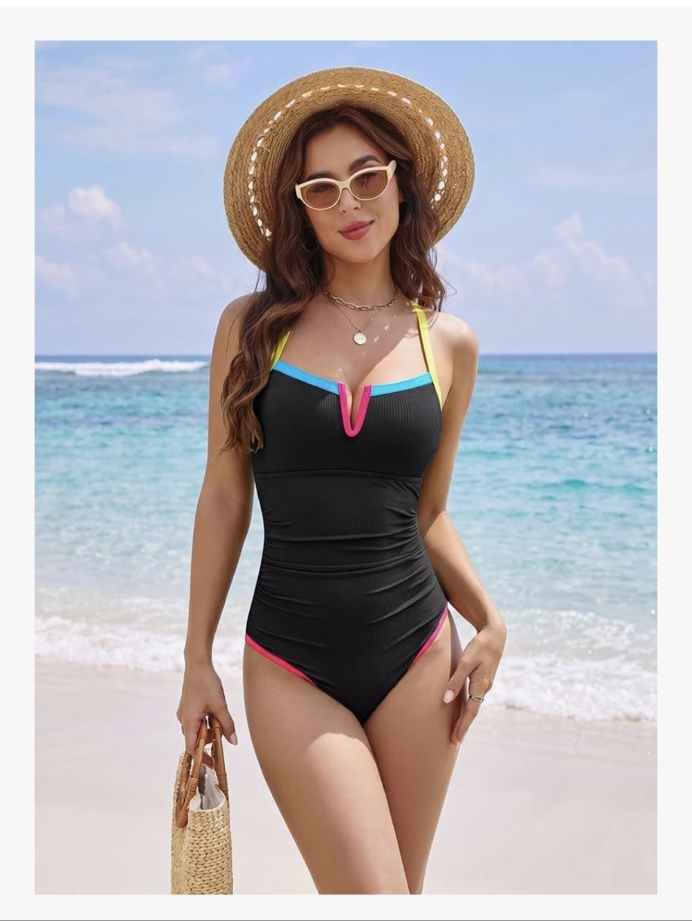 NWT BMJL Ribbed One Piece Swimsuit - Large